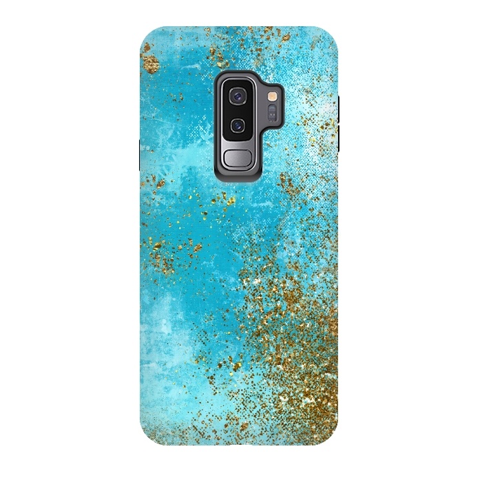 Galaxy S9 plus StrongFit Teal and Gold Mermaid Ocean Seafoam by  Utart