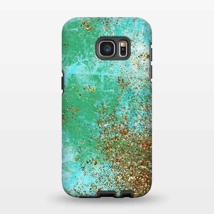 Galaxy S7 EDGE StrongFit Green and Gold Mermaid Glitter SeaFoam by  Utart