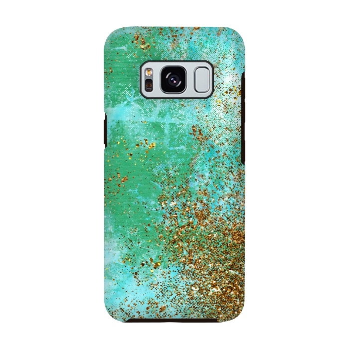 Galaxy S8 StrongFit Green and Gold Mermaid Glitter SeaFoam by  Utart