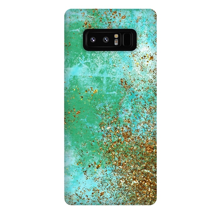 Galaxy Note 8 StrongFit Green and Gold Mermaid Glitter SeaFoam by  Utart