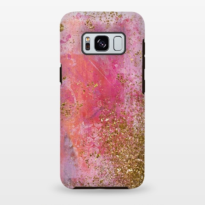 Galaxy S8 plus StrongFit Pink and Gold Mermaid Glitter Seafoam by  Utart