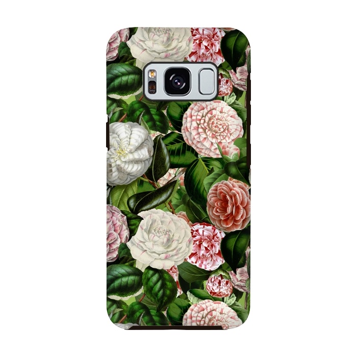Galaxy S8 StrongFit Victorian Vintage Camellia Pattern by  Utart