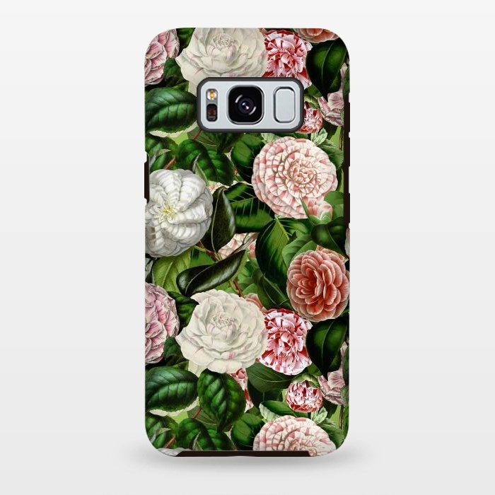 Galaxy S8 plus StrongFit Victorian Vintage Camellia Pattern by  Utart