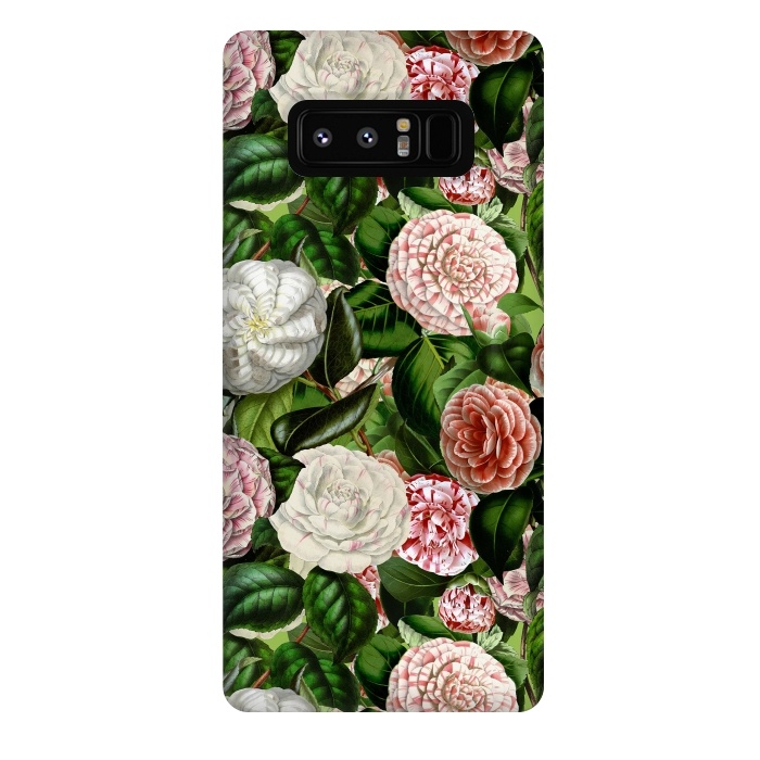 Galaxy Note 8 StrongFit Victorian Vintage Camellia Pattern by  Utart