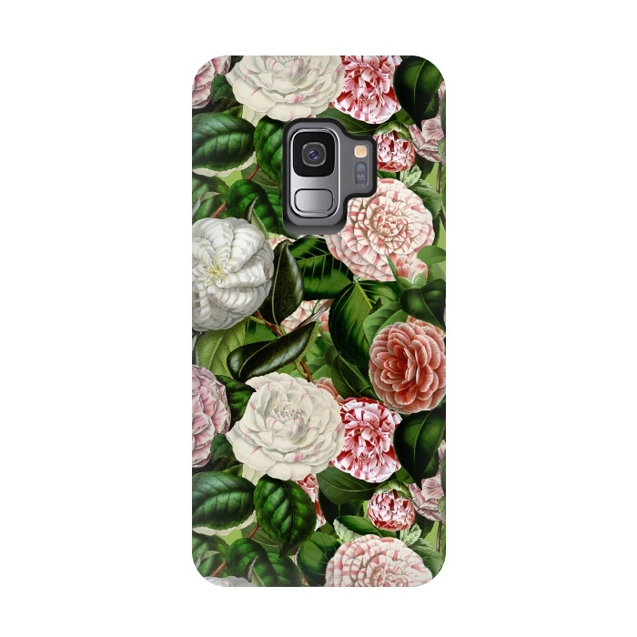 Galaxy S9 StrongFit Victorian Vintage Camellia Pattern by  Utart