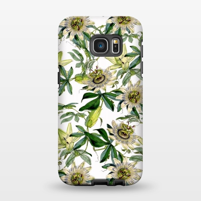 Galaxy S7 EDGE StrongFit Vintage Passiflora Pattern by  Utart