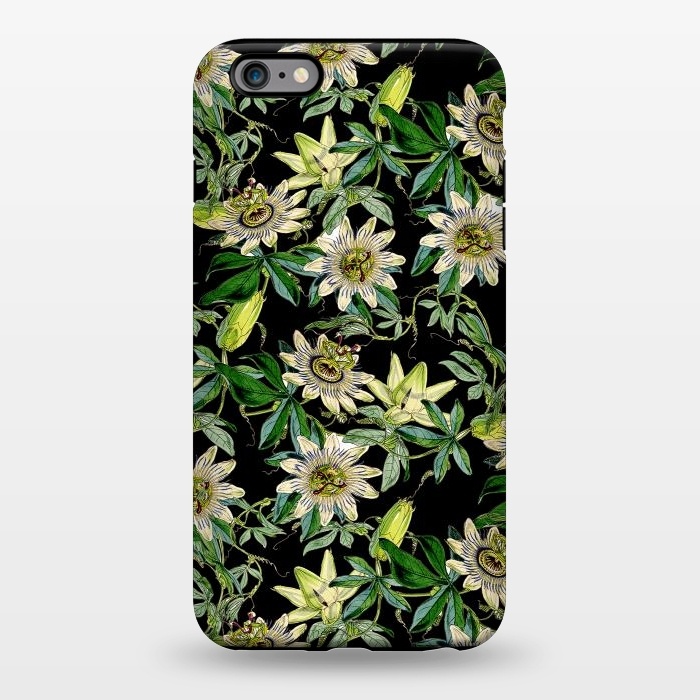 iPhone 6/6s plus StrongFit Black Vintage Passiflora Pattern by  Utart