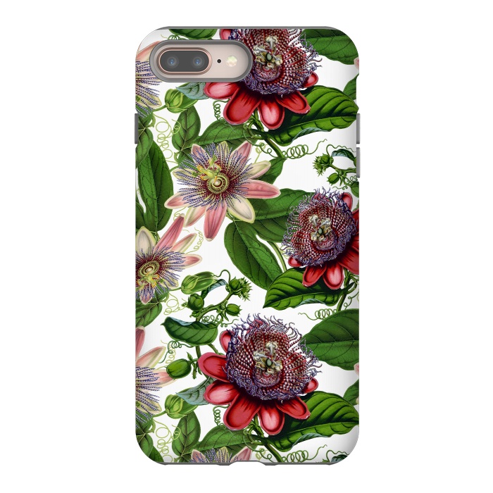 iPhone 7 plus StrongFit Colorful Vintage Passiflora Pattern by  Utart