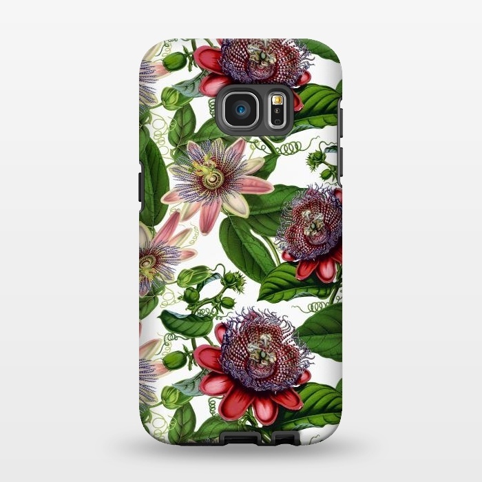 Galaxy S7 EDGE StrongFit Colorful Vintage Passiflora Pattern by  Utart