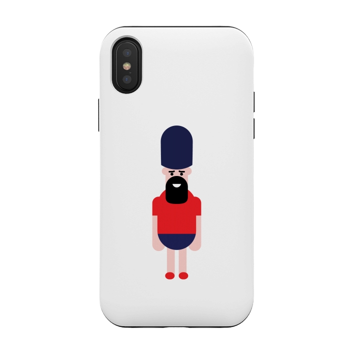 iPhone Xs / X StrongFit cartoon guard standing  by TMSarts