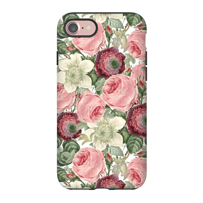 iPhone 7 StrongFit Pastel Vintage Roses Pattern by  Utart