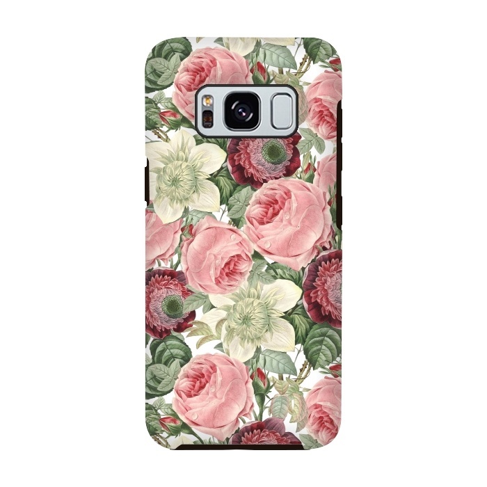 Galaxy S8 StrongFit Pastel Vintage Roses Pattern by  Utart