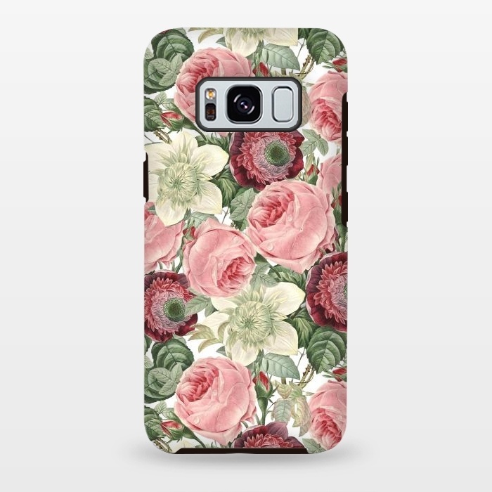 Galaxy S8 plus StrongFit Pastel Vintage Roses Pattern by  Utart