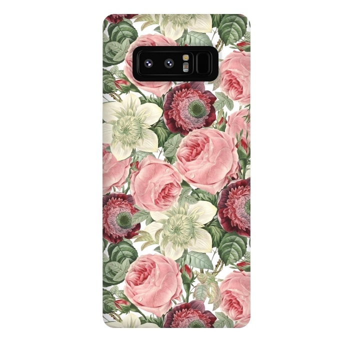 Galaxy Note 8 StrongFit Pastel Vintage Roses Pattern by  Utart