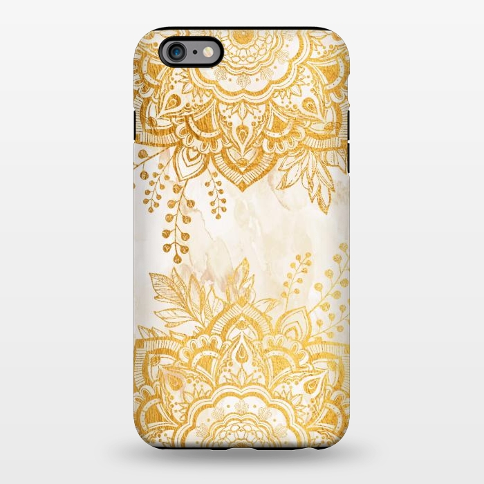 iPhone 6/6s plus StrongFit Queen Starring of Mandala-Gold Sunflower II by ''CVogiatzi.
