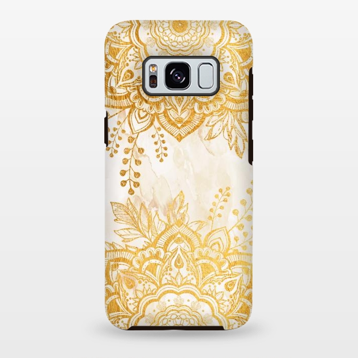 Galaxy S8 plus StrongFit Queen Starring of Mandala-Gold Sunflower II by ''CVogiatzi.
