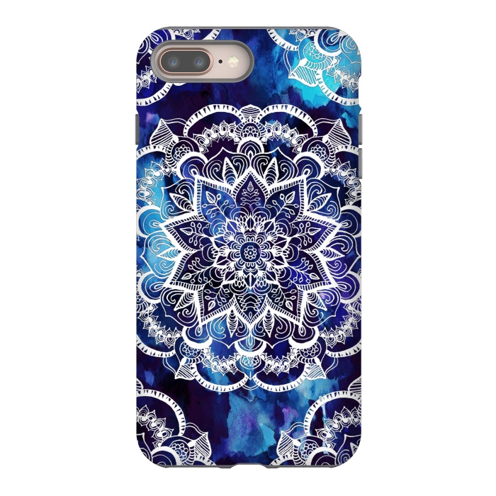 iPhone 7 plus StrongFit Queen Starring of Mandalas Navy by ''CVogiatzi.