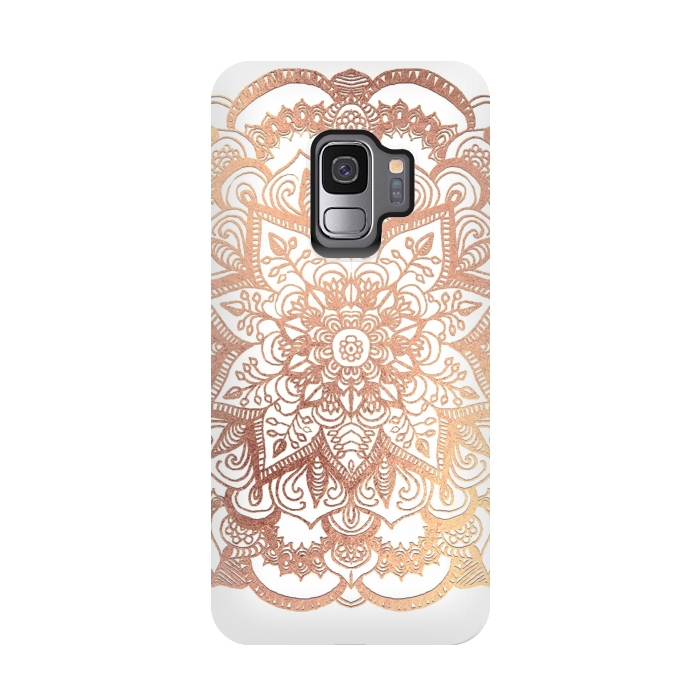Galaxy S9 StrongFit Mandala Rose-Gold Shine by ''CVogiatzi.