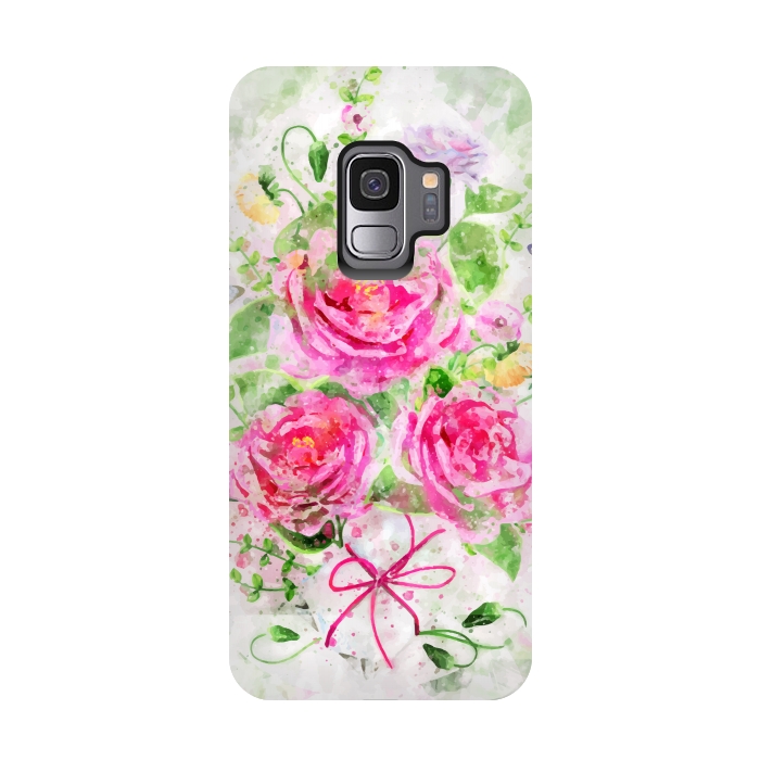 Galaxy S9 StrongFit Camellias Bouquet by Creativeaxle