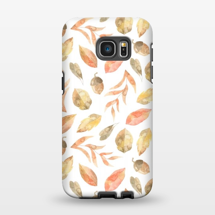 Galaxy S7 EDGE StrongFit Painted Leaves by Creativeaxle
