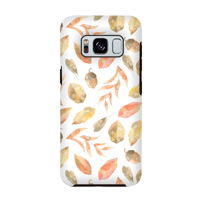 Galaxy S8 StrongFit Painted Leaves by Creativeaxle