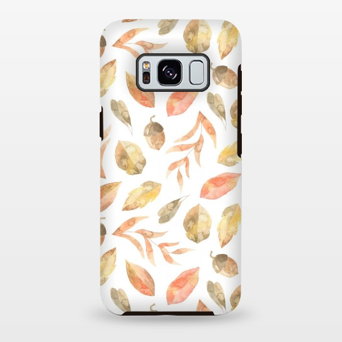 Galaxy S8 plus StrongFit Painted Leaves by Creativeaxle
