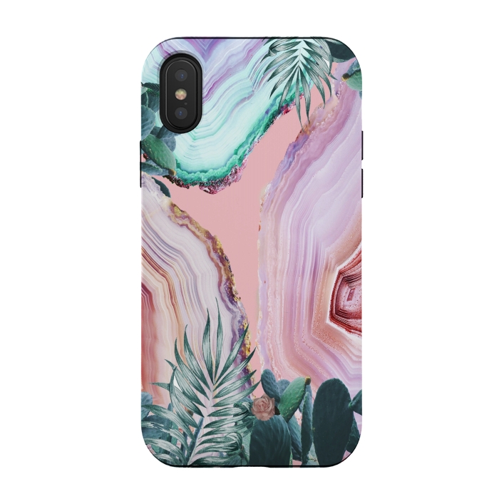 iPhone Xs / X StrongFit Mineral Agates & Garden #Glam collection by ''CVogiatzi.