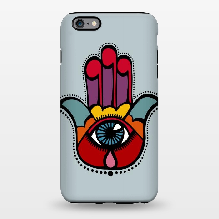 iPhone 6/6s plus StrongFit Pop Hamsa over Blue by Majoih