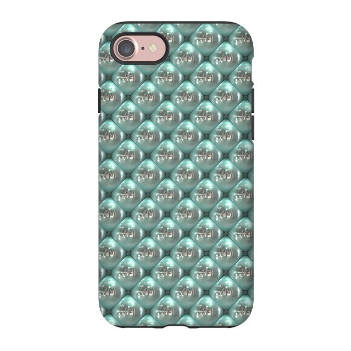 iPhone 7 StrongFit Shiny Turquoise Pearls 2 by Andrea Haase