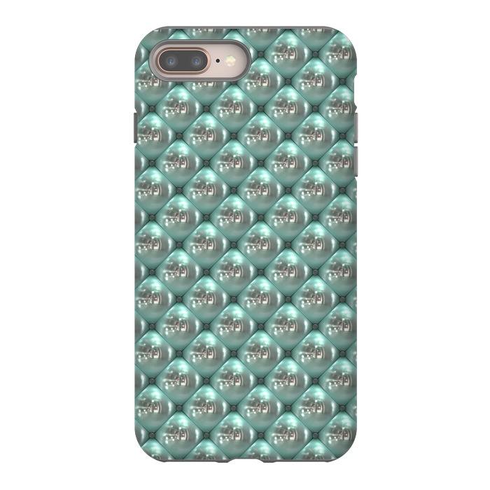 iPhone 7 plus StrongFit Shiny Turquoise Pearls 2 by Andrea Haase