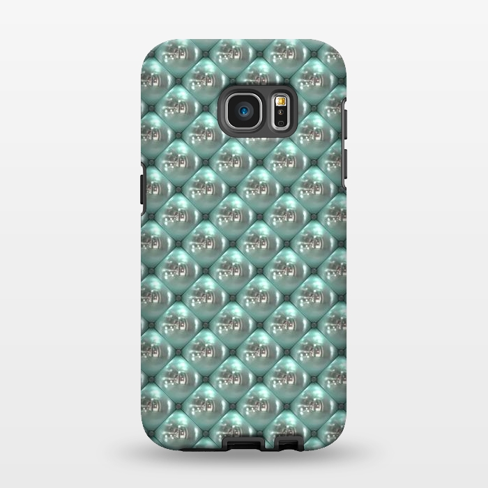 Galaxy S7 EDGE StrongFit Shiny Turquoise Pearls 2 by Andrea Haase