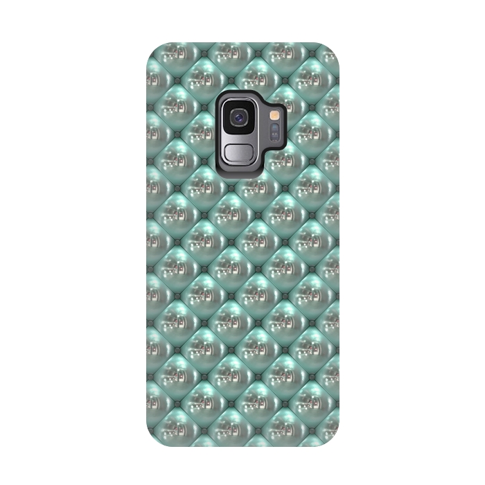 Galaxy S9 StrongFit Shiny Turquoise Pearls 2 by Andrea Haase