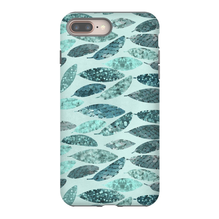 iPhone 7 plus StrongFit Turquoise Green Mermaid Feathers 2 by Andrea Haase