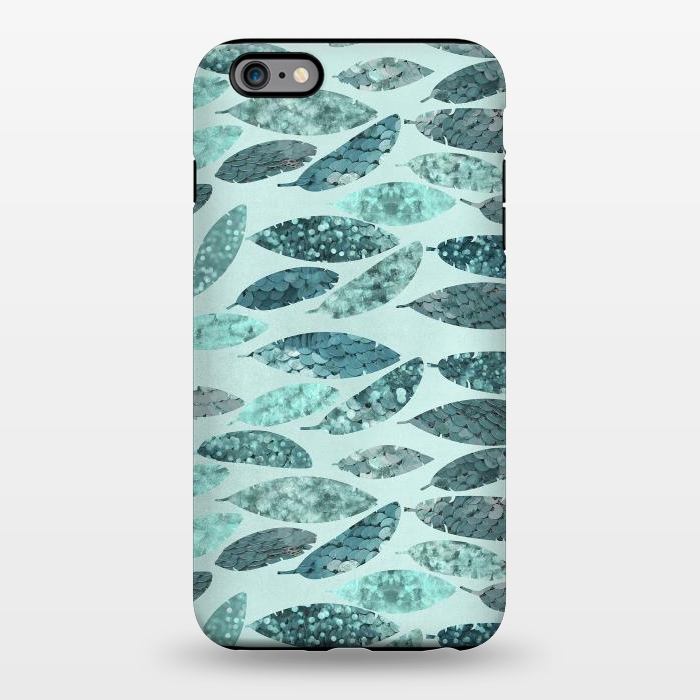 iPhone 6/6s plus StrongFit Turquoise Green Mermaid Feathers 2 by Andrea Haase