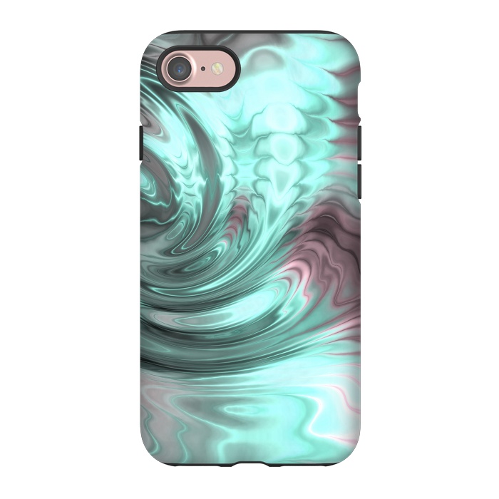 iPhone 7 StrongFit Abstract Fractal Teal Pink 2 by Andrea Haase