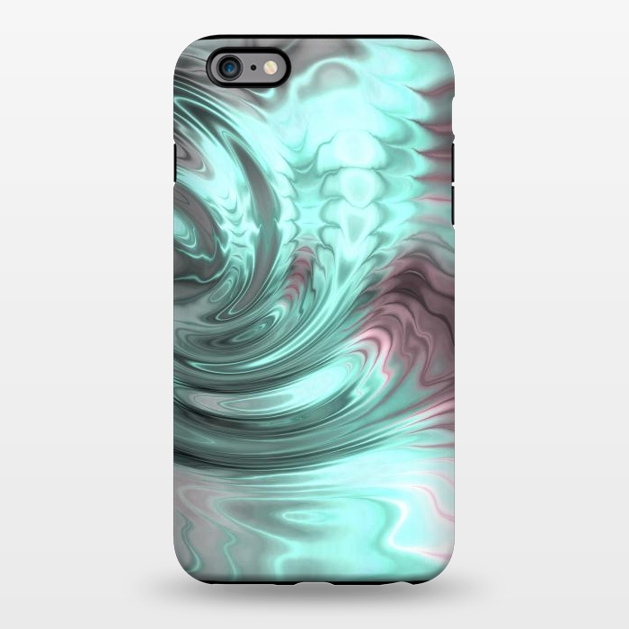 iPhone 6/6s plus StrongFit Abstract Fractal Teal Pink 2 by Andrea Haase