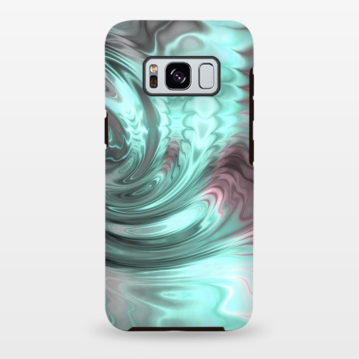 Galaxy S8 plus StrongFit Abstract Fractal Teal Pink 2 by Andrea Haase
