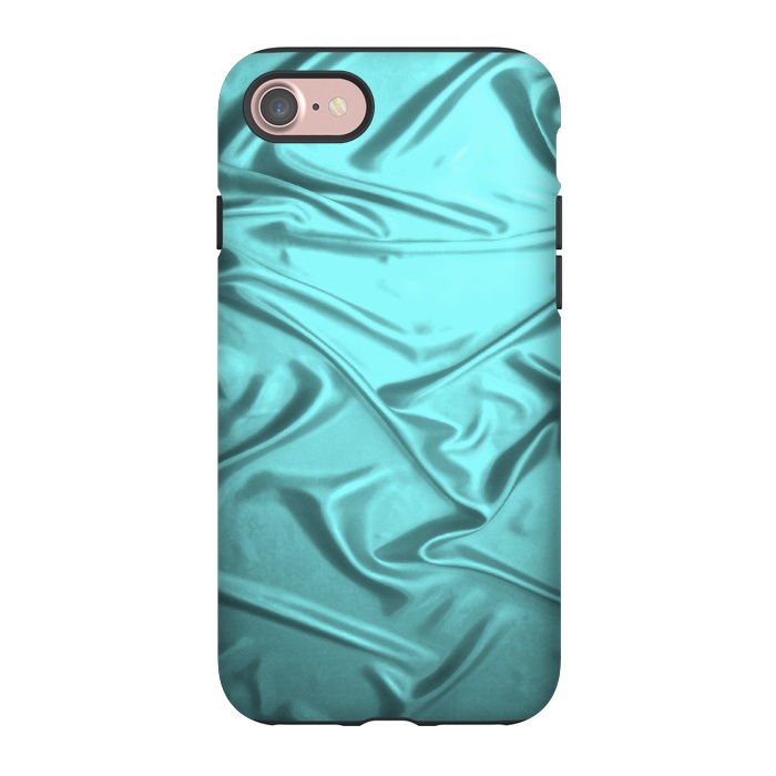 iPhone 7 StrongFit Shimmering Teal Satin by Andrea Haase
