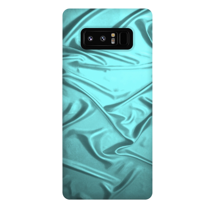 Galaxy Note 8 StrongFit Shimmering Teal Satin by Andrea Haase