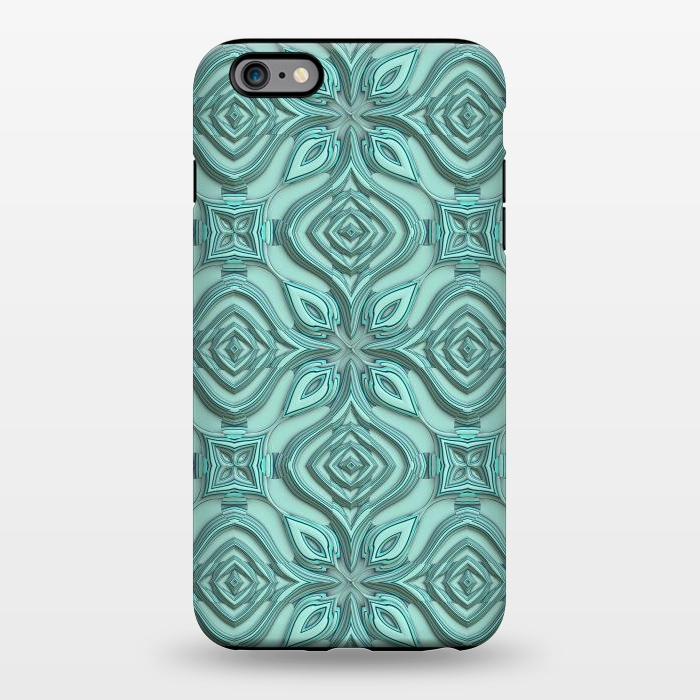 iPhone 6/6s plus StrongFit Elegant Green Turquoise Ornament Pattern by Andrea Haase