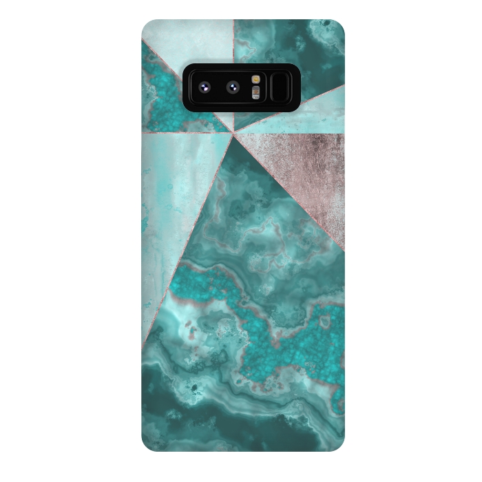 Galaxy Note 8 StrongFit Rosegold And Gemstone Collage 2 by Andrea Haase