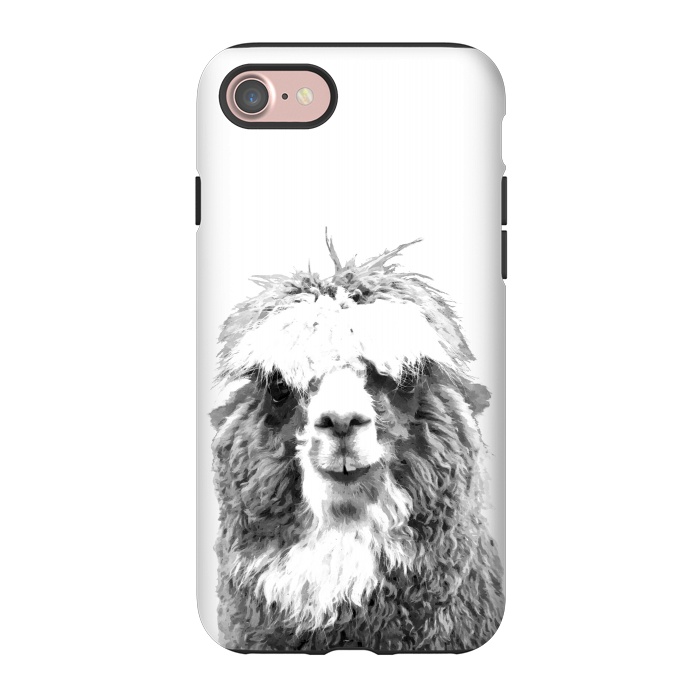 iPhone 7 StrongFit Black and White Alpaca by Alemi