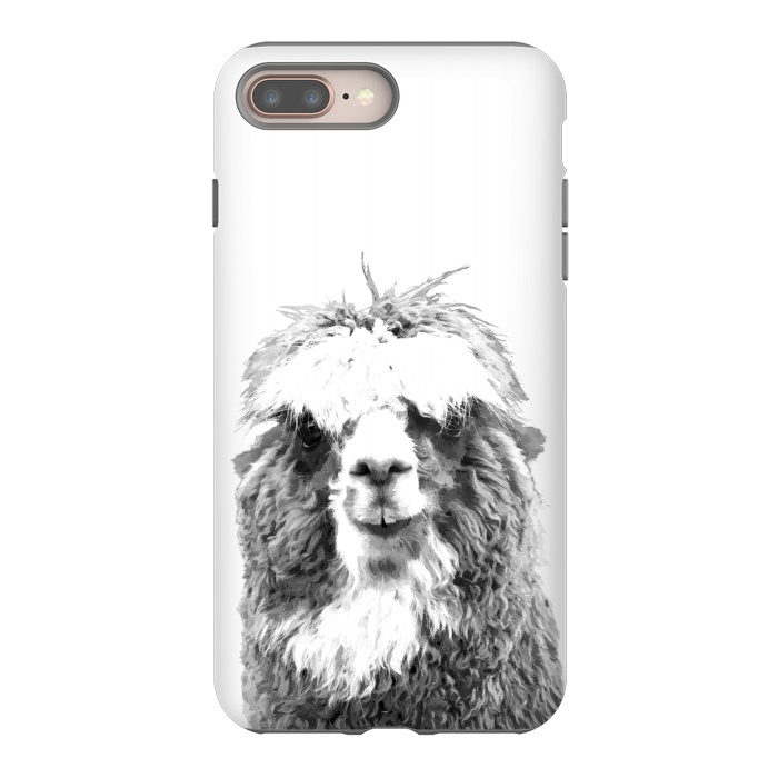 iPhone 7 plus StrongFit Black and White Alpaca by Alemi