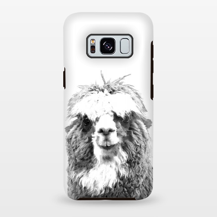 Galaxy S8 plus StrongFit Black and White Alpaca by Alemi