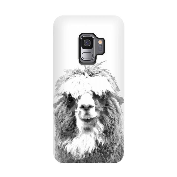 Galaxy S9 StrongFit Black and White Alpaca by Alemi