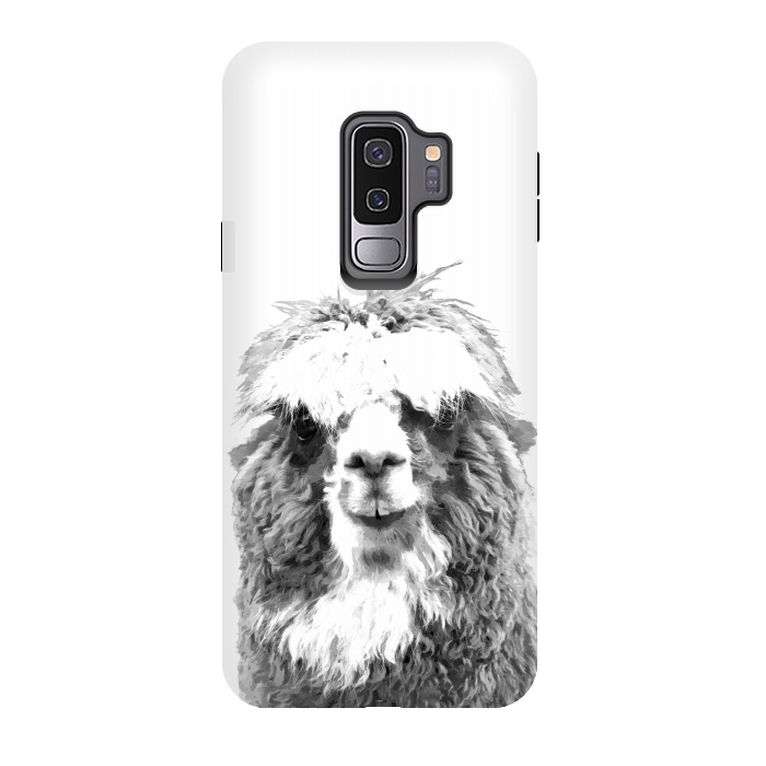 Galaxy S9 plus StrongFit Black and White Alpaca by Alemi
