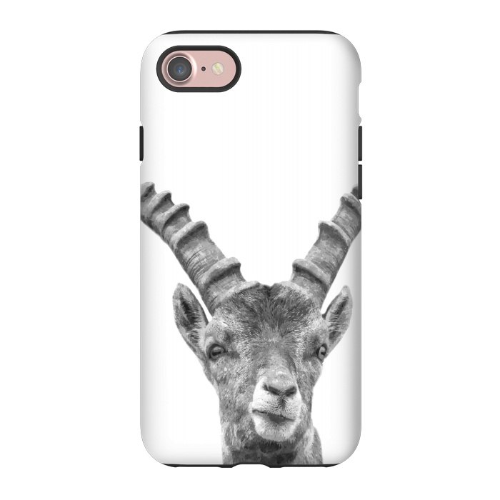 iPhone 7 StrongFit Black and White Capricorn by Alemi