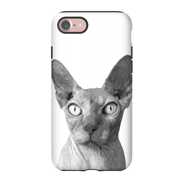 iPhone 7 StrongFit Black and White Sphynx by Alemi