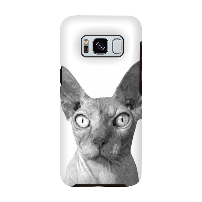 Galaxy S8 StrongFit Black and White Sphynx by Alemi