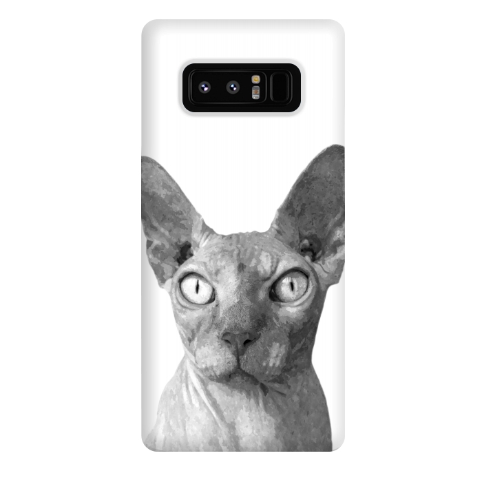 Galaxy Note 8 StrongFit Black and White Sphynx by Alemi